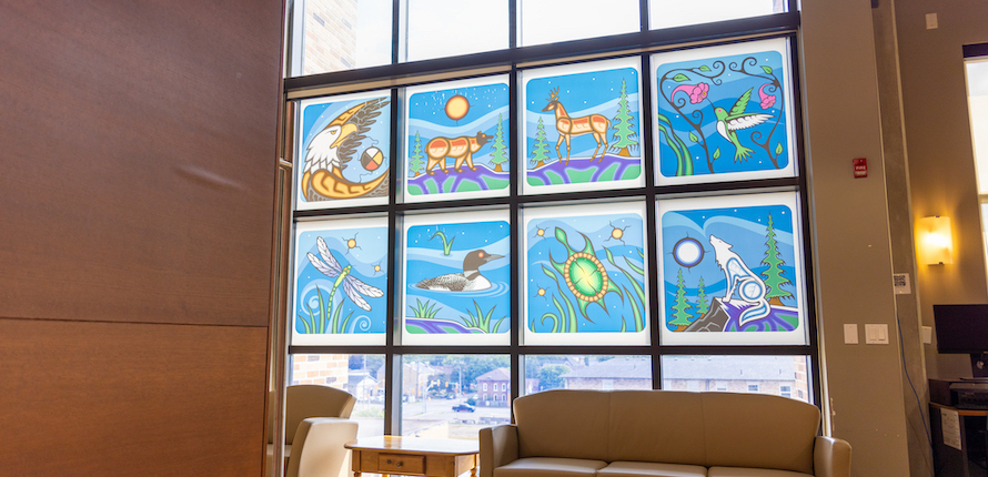 Indigenous art on RAC windows