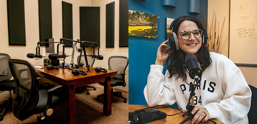 Laurier Brantford Podcast Studio and Avery Moore Kloss