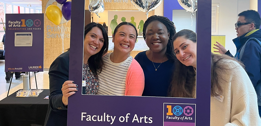 Staff at the Arts 100 kick-off event