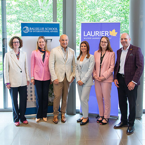 group at Balsillie gift signing