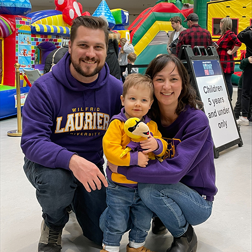 family at Brantford's Purple and Gold Day
