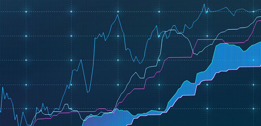 graph with trends going up