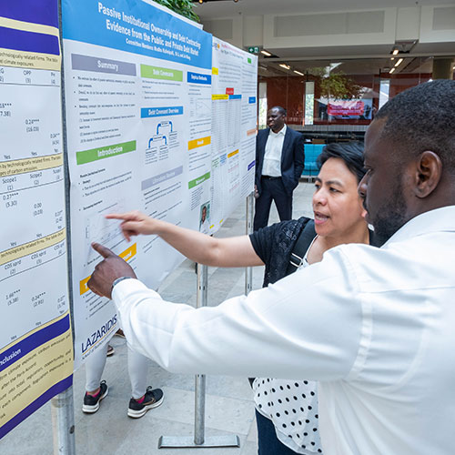 showcasing research at a poster fair