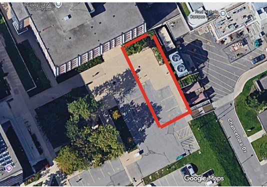 The image outlines the specific accessible parking spaces that will be closed in Lot 42 on September 18th.
