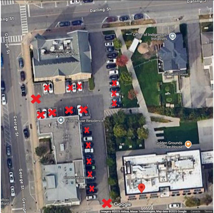 This image highlights the parking spaces affected.