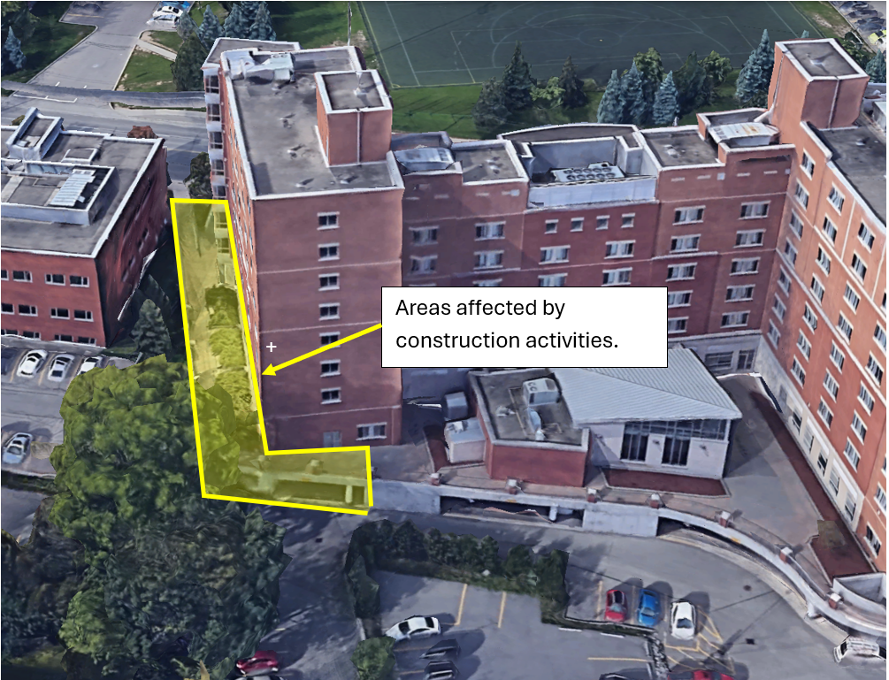 King St Residence sidewalk closure