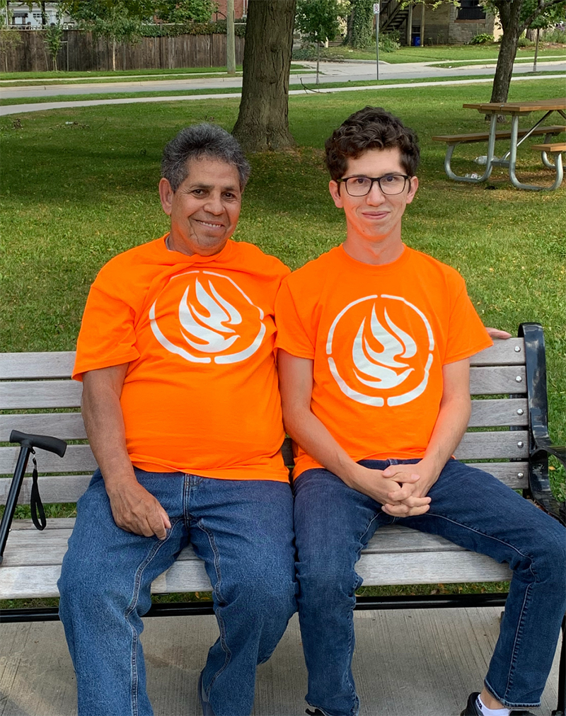 Cody Groat and his father