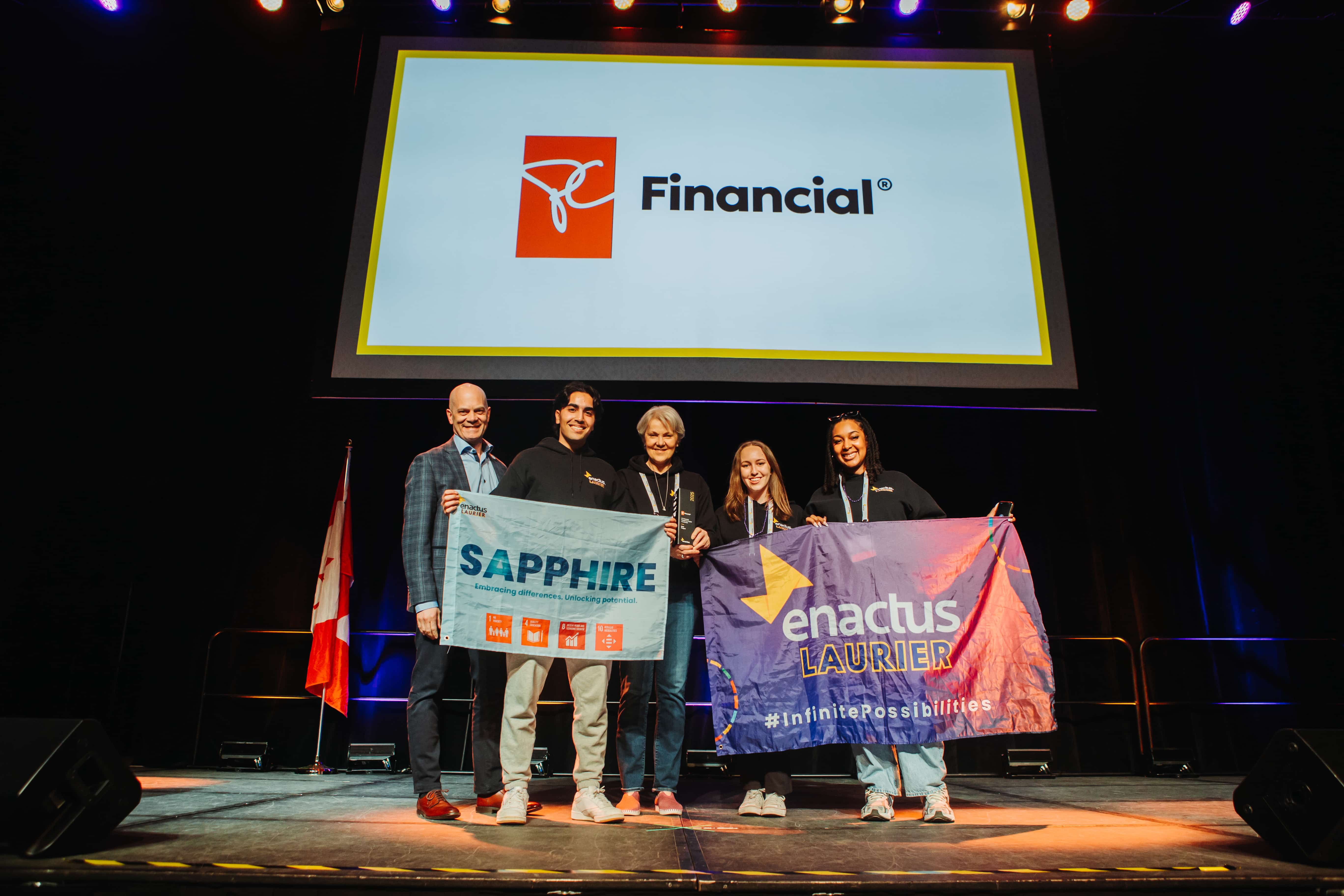 a group of people on a stage