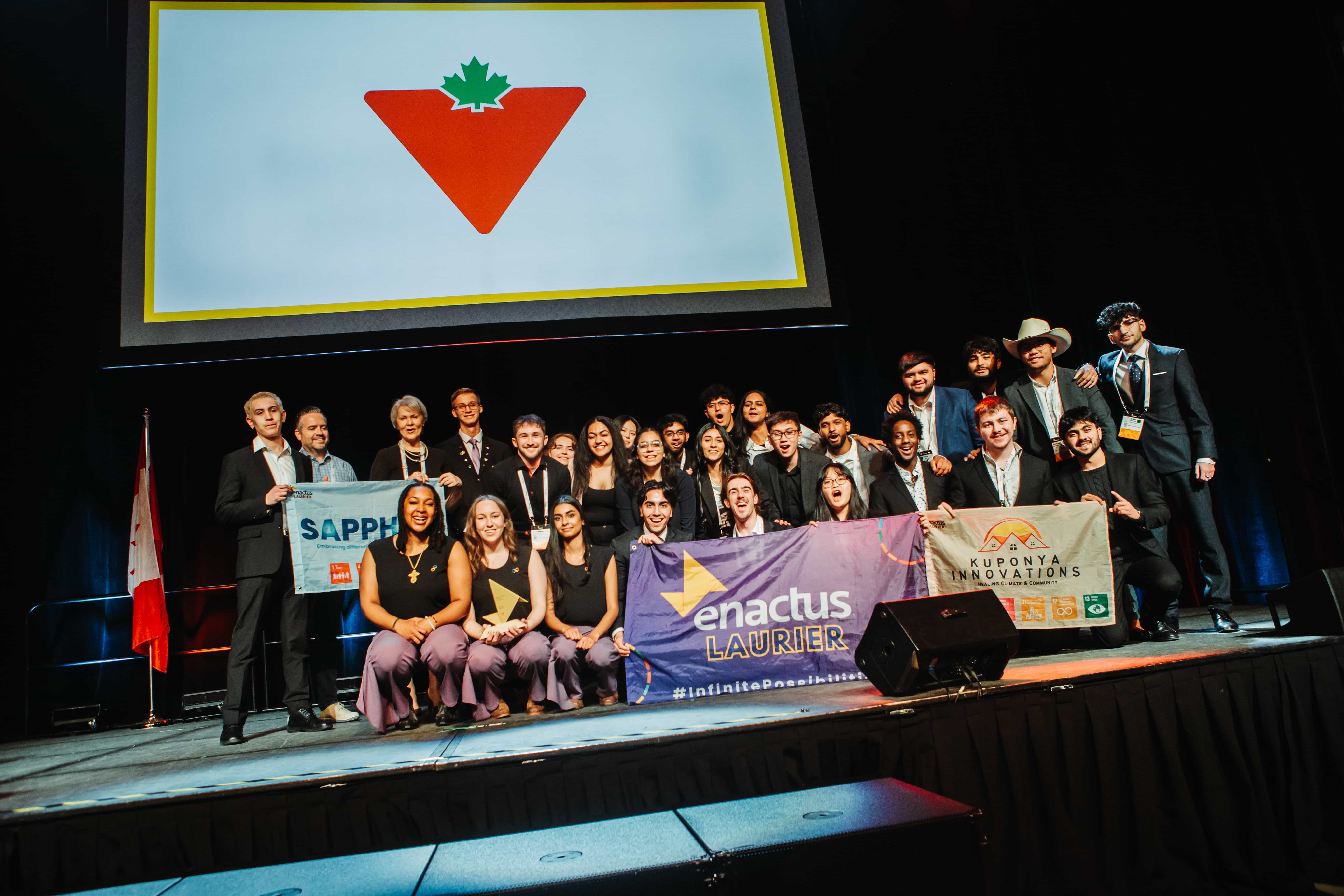 a group of people on a stage