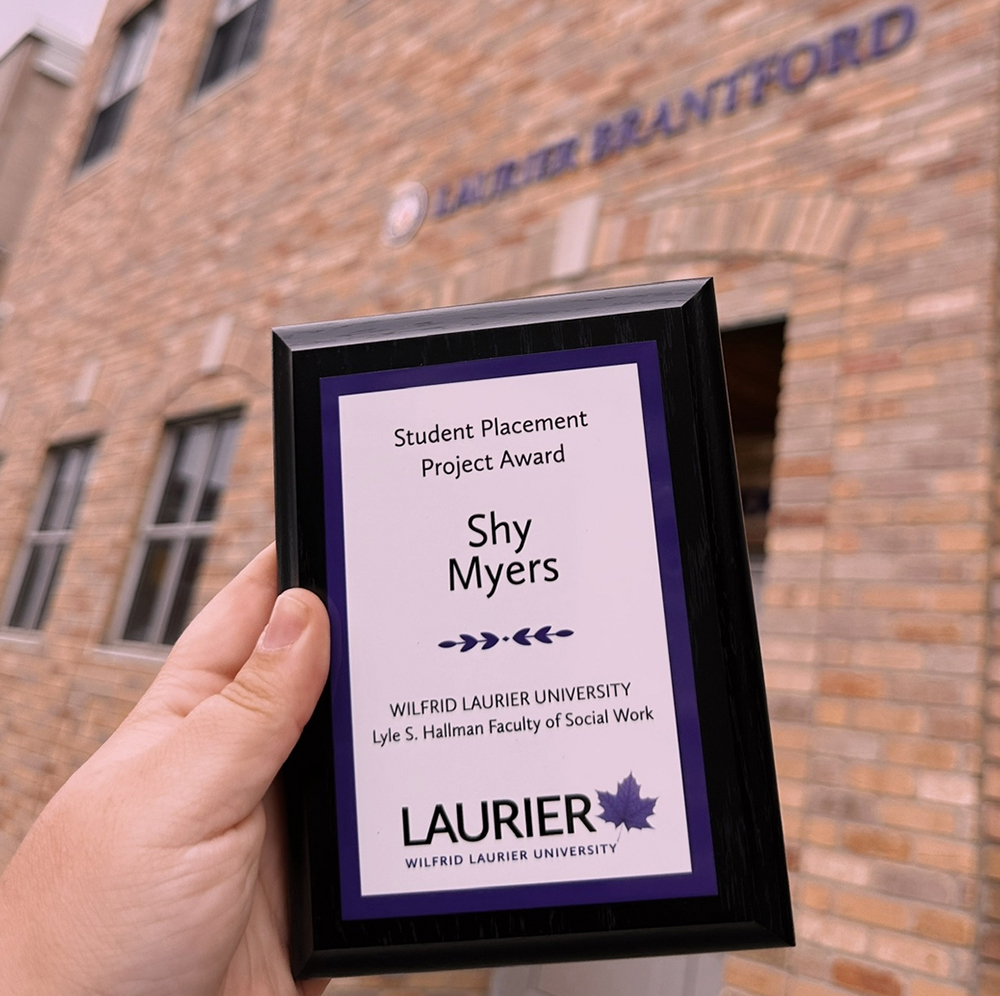 Shy Traverse's BSW field placement award