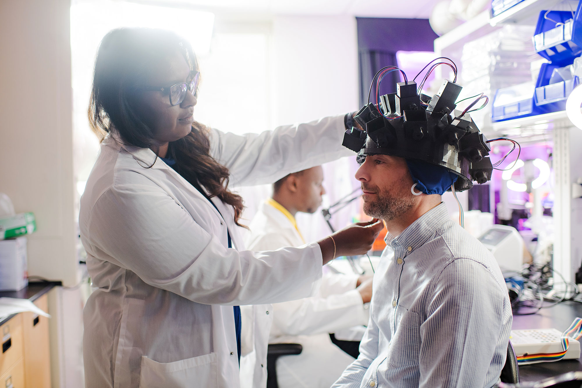 Murugan works in lab