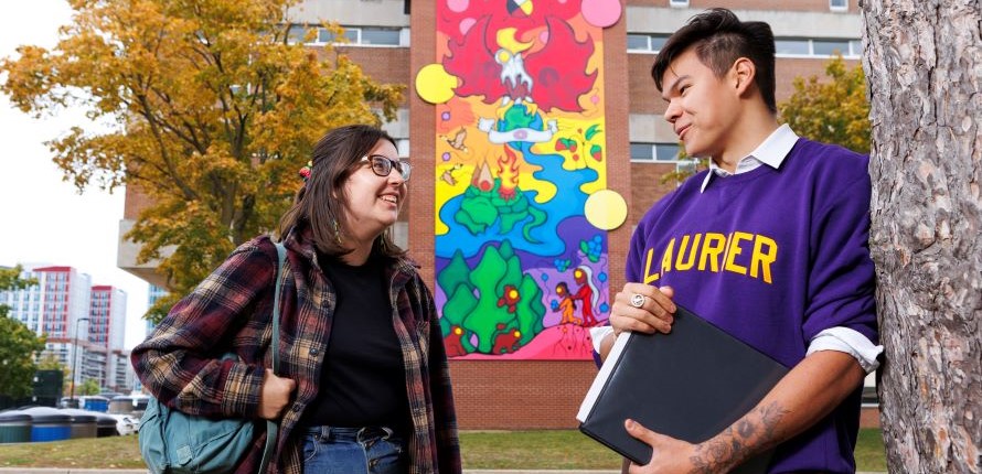 two students having conversation