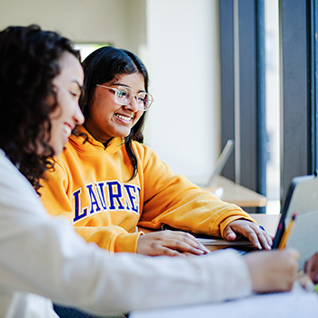 Two students doing homework