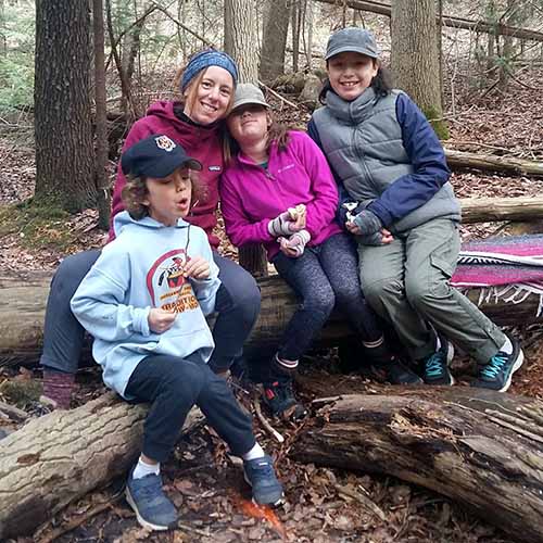 Jessie Cowperthwaite with her three children. 