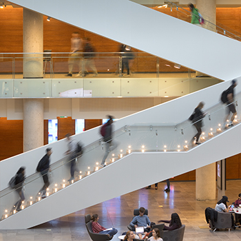 Students in Lazaridis Hall