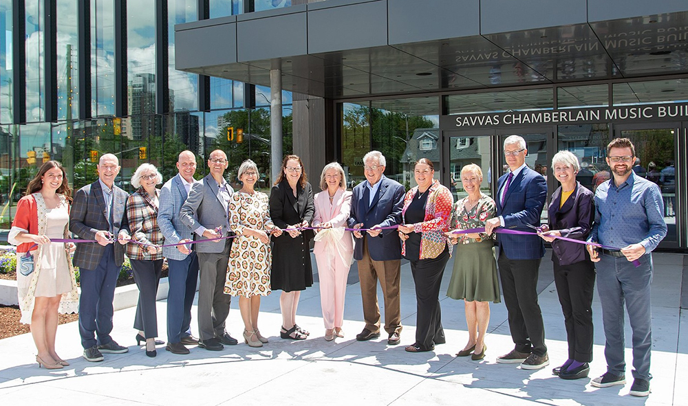 Music building ribbon cutting