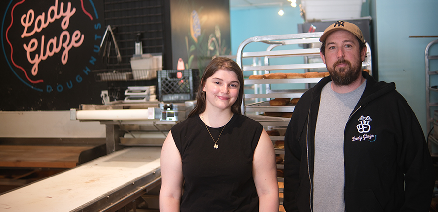 Olivia Kostopoulos and Mark Brown