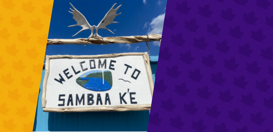 Image of Sambaa K'e Welcome Sign.